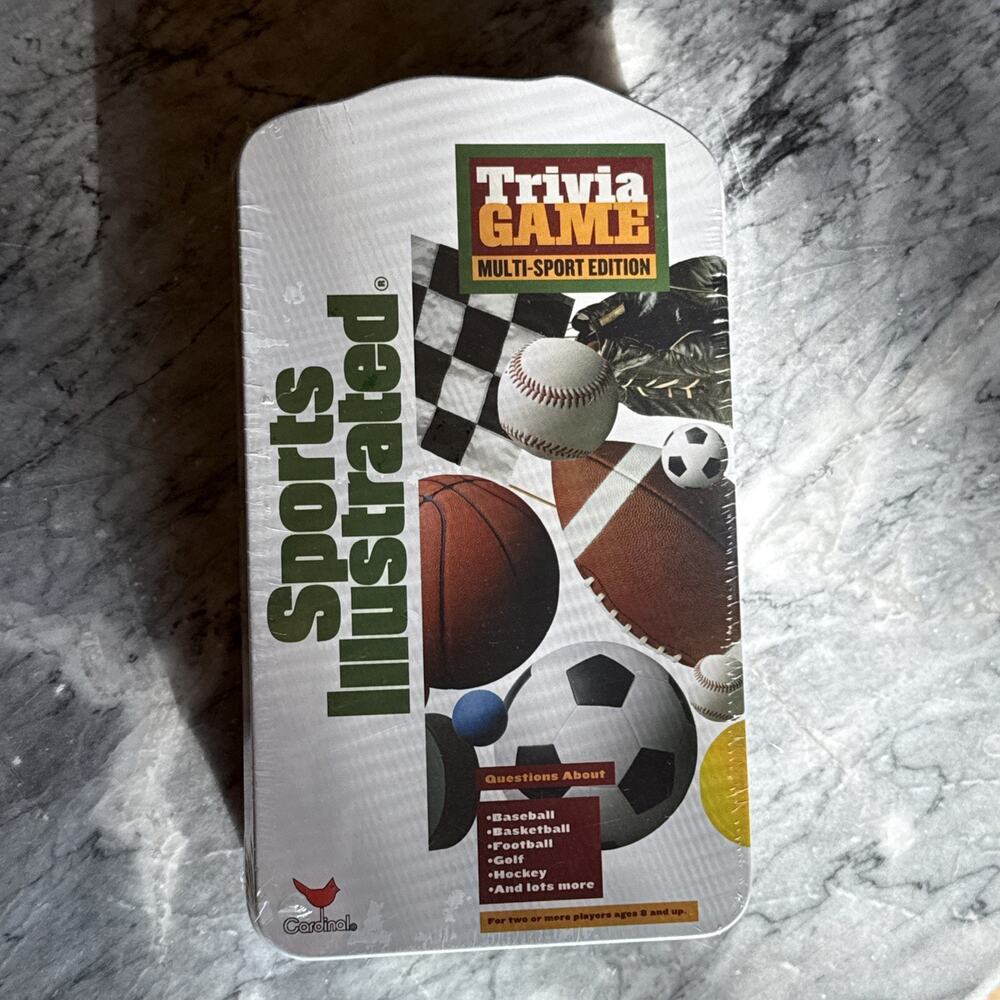 Brand NEW SPORTS ILLUSTRATED Trivia Game Sealed Tin Metal Box